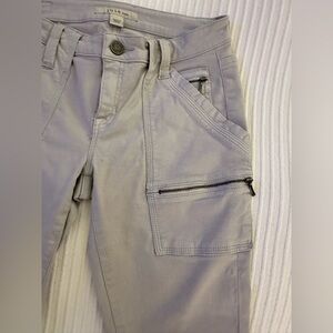 Joie Women's Light Gray Skinny Cargo Jeans